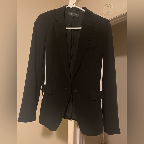 Rag & Bone Blazer Size S Blue Button Front Jacket Navy - Picture 1 of 6